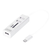 DIGITUS USB Typ-C OTG Hub 3 porte + Lettore di schede
