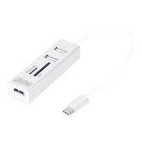 DIGITUS USB Typ-C OTG Hub 3 porte + Lettore di schede