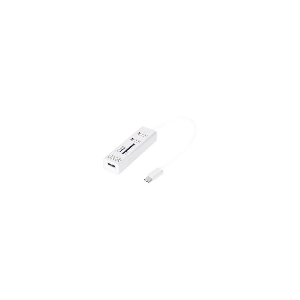 DIGITUS USB Typ-C OTG Hub 3 porte + Lettore di schede