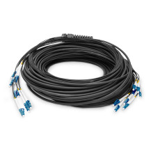 DIGITUS Cavo prefabbricato in vetro universale con breakout, singolo modo OS2, 8 fibre, LC/UPC - LC/UPC
