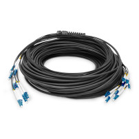 DIGITUS Cavo prefabbricato in vetro universale con breakout, singolo modo OS2, 8 fibre, LC/UPC - LC/UPC
