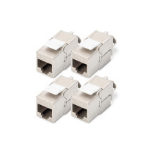 DIGITUS Modulo CAT 6A Keystone schermato con connessione di montaggio senza strumenti - 4 pezzi