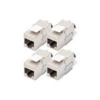 DIGITUS Modulo CAT 6A Keystone schermato con connessione di montaggio senza strumenti - 4 pezzi
