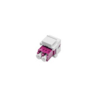 Digitus LWL LC/LC-Duplex-Kupplung, Multimode-OM4, Keystone-Modul. Verbindungstyp: LC/LC, Produktfarbe: Violett, Kabel mode struk