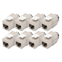 DIGITUS Modulo Keystone CAT 6A protetto con gestore di cavi intelligente - 8 pezzi