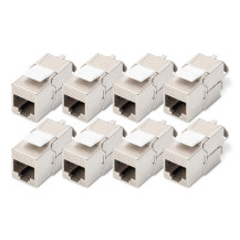 DIGITUS Modulo CAT 6A Keystone schermato con connessione di montaggio senza strumenti - 8 pezzi