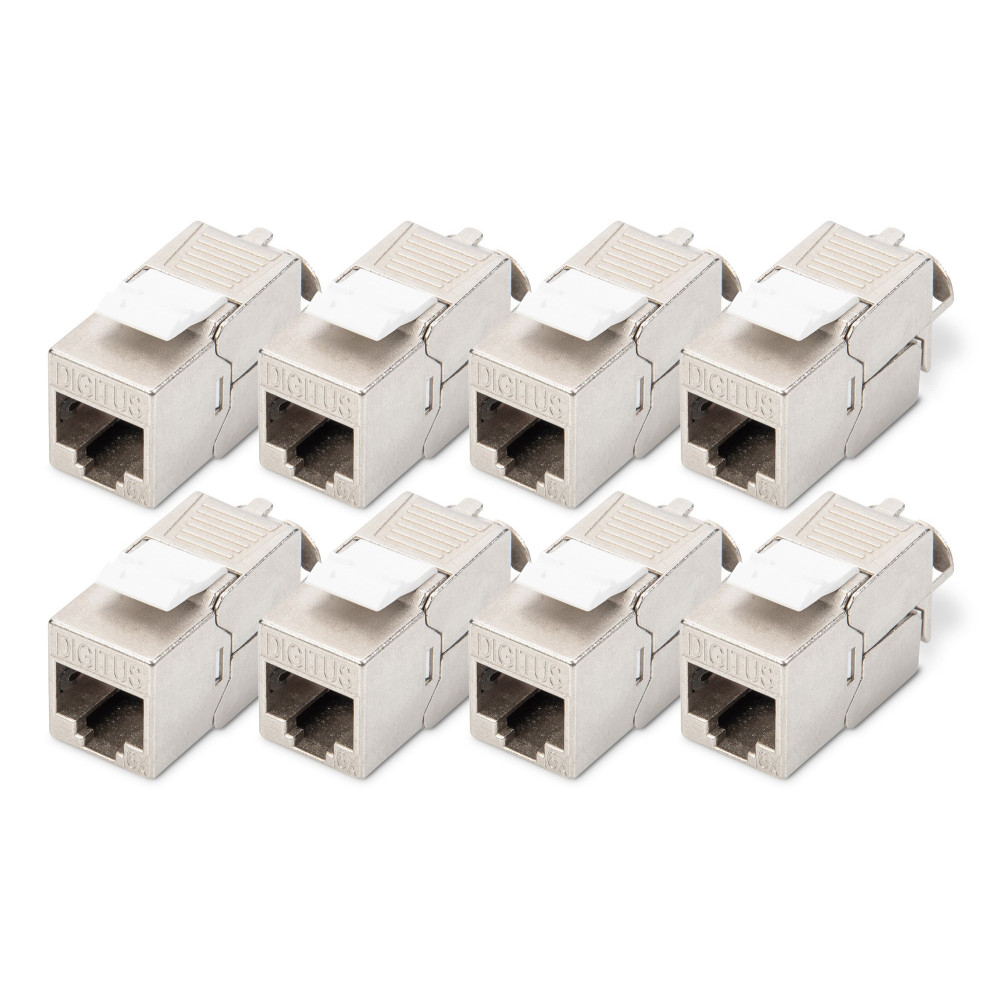 DIGITUS Modulo CAT 6A Keystone schermato con connessione di montaggio senza strumenti - 8 pezzi