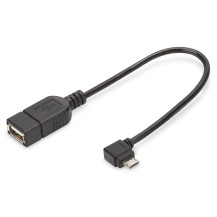 DIGITUS USB Micro-B - Adattatore / convertitore USB-A, OTG, 0,15m