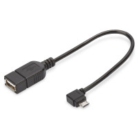 DIGITUS USB Micro-B - Adattatore / convertitore USB-A, OTG, 0,15m