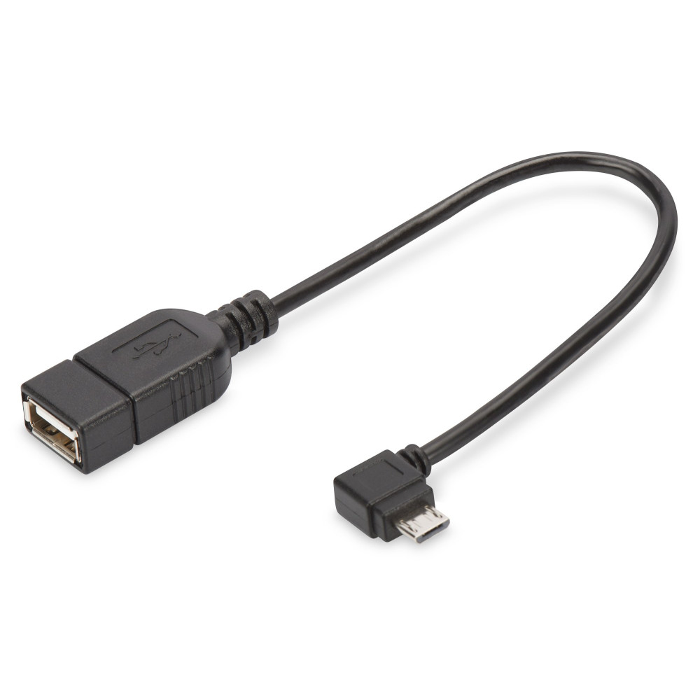 DIGITUS USB Micro-B - Adattatore / convertitore USB-A, OTG, 0,15m