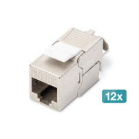 DIGITUS Modulo CAT 6A Keystone schermato con connessione di montaggio senza strumenti - 12 pezzi