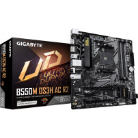 GIGABYTE B550M DS3H AC R2 Scheda madre - CPU AMD Ryzen 5000, VRM a 5+3 fasi, fino a 4733 MHz DDR4 (O.C.), 1x M.2 PCIe 4.0 + 1x M