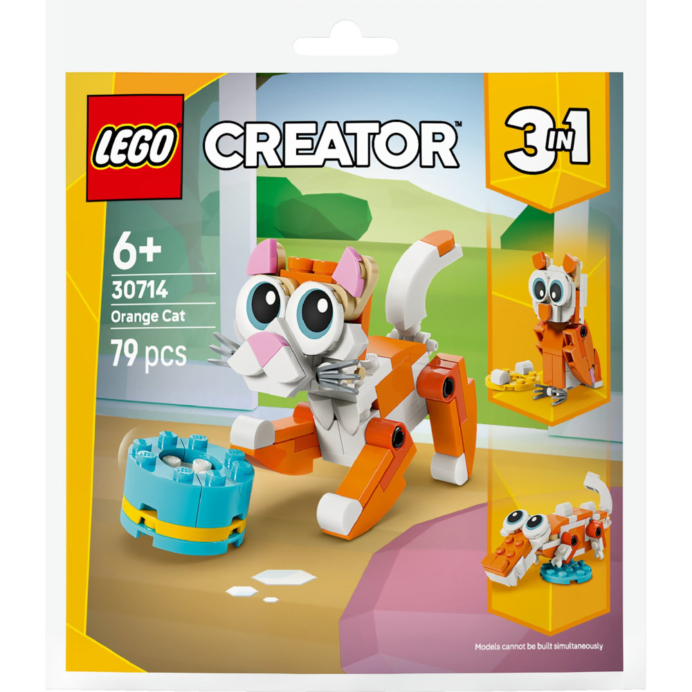LEGO Creator 3-in-1 Gatto arancione, Giochi di costruzione