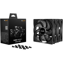 be quiet! Pure Wings 3 140mm | PWM Triple Pack Case per computer Ventilatore 14 cm Nero 3 pz, Ventola