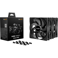 be quiet! Pure Wings 3 120mm | PWM Triple Pack Case per computer Ventilatore 12 cm Nero 3 pz, Ventola