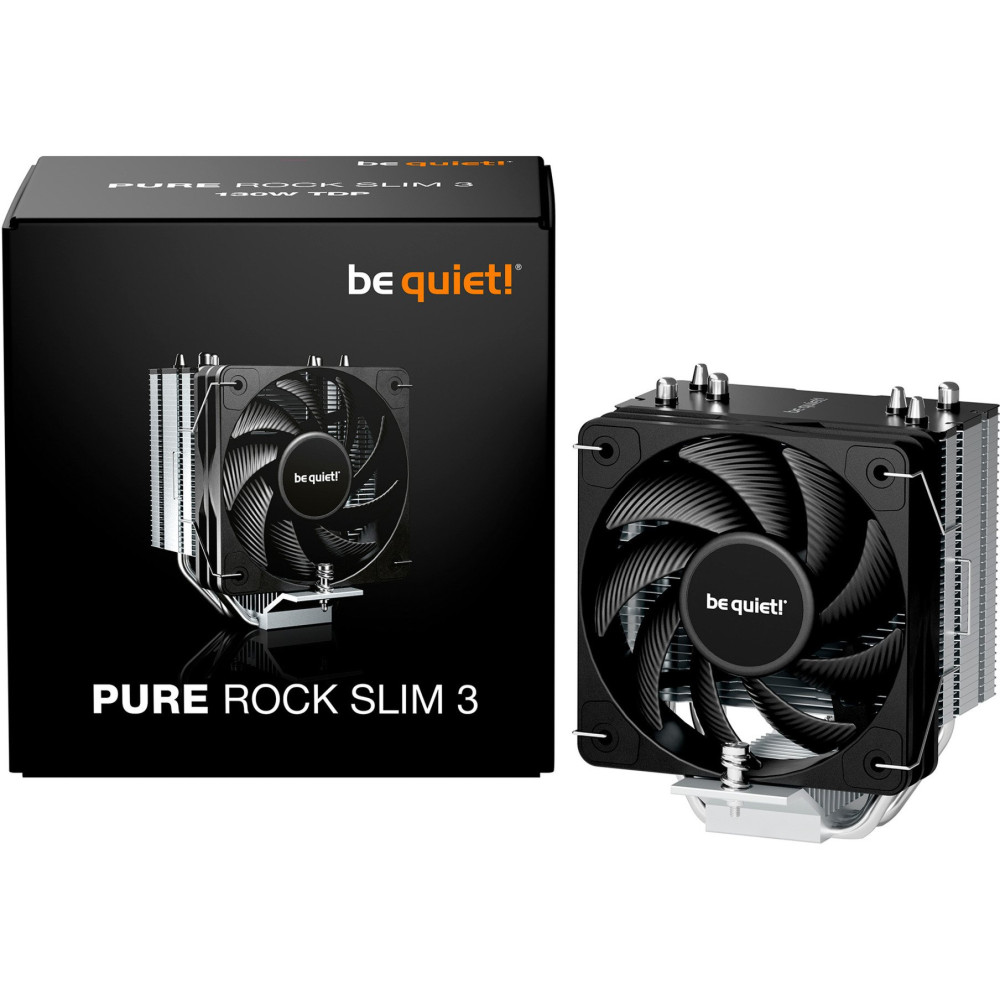 be quiet! Pure Rock Slim 3 Processore Raffreddatore d'aria 10 cm Argento 1 pz, raffreddamento CPU