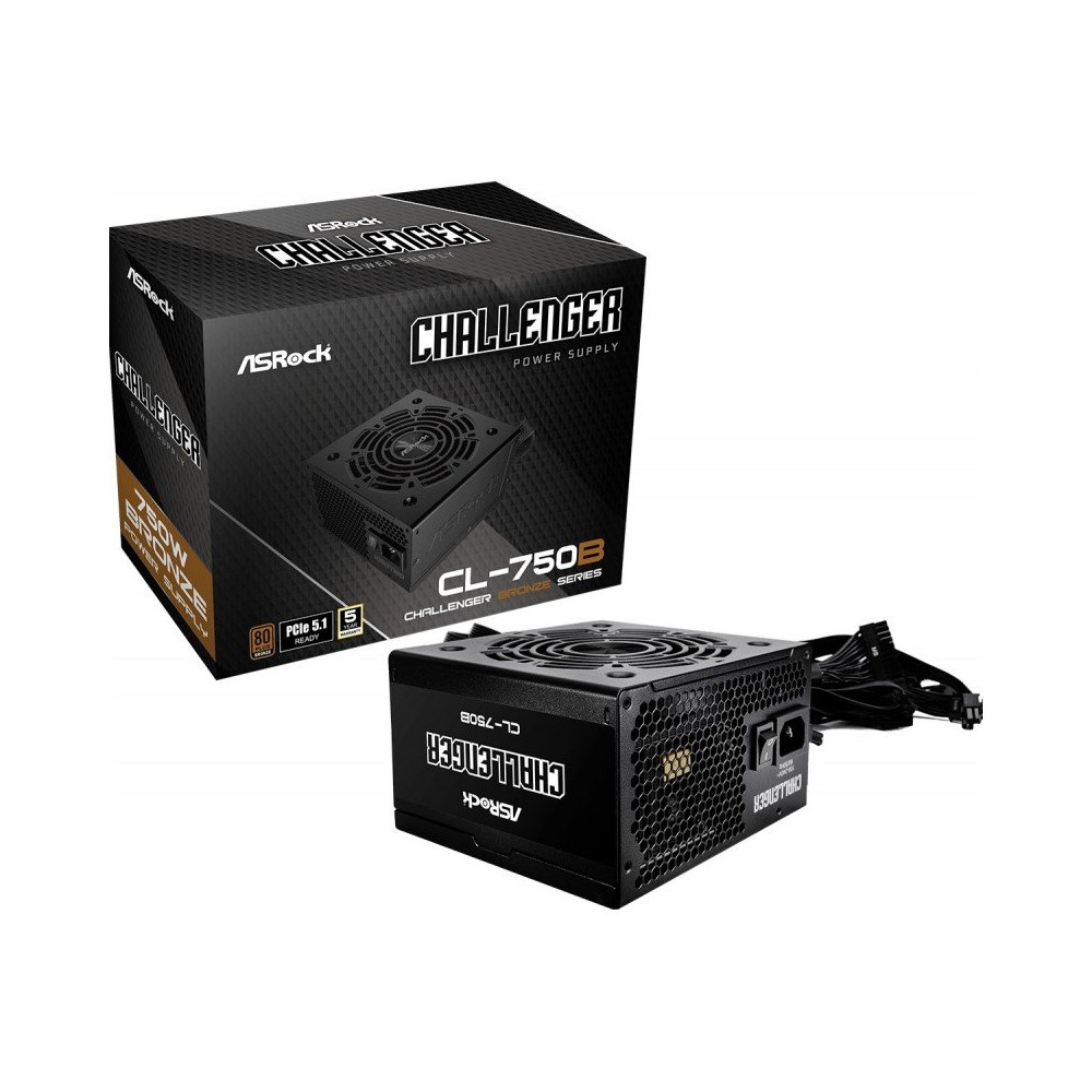 Alimentatore Asrock Challenger CL-750B 80Plus Bronze ATX 750w Nero