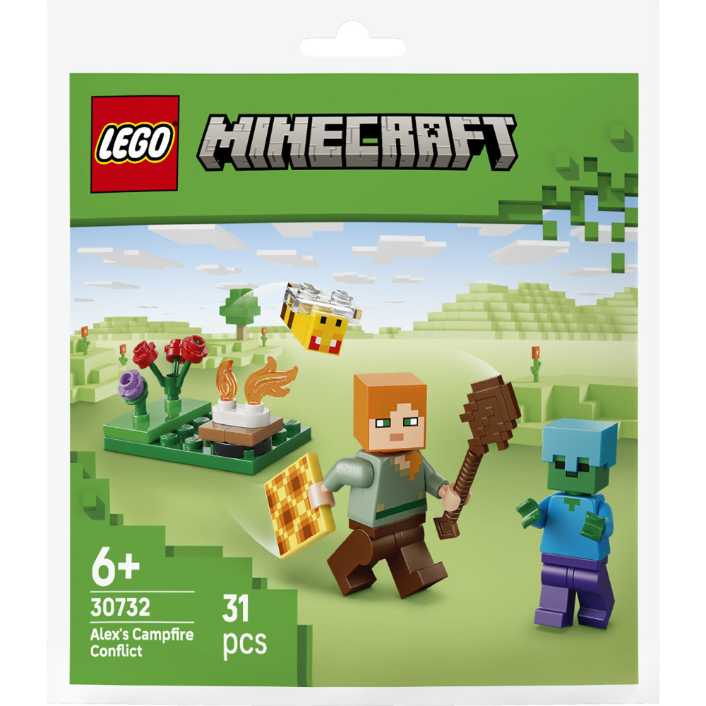 LEGO Minecraft Incontro di Alex intorno al falò, Giochi di costruzione