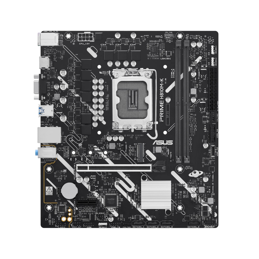 ASUS PRIME H810M-K - Scheda madre - micro ATX - LGA1851 Socket - Chipset H810 - USB 3.2 Gen 1 - LAN Gigabit - Grafica integrata 