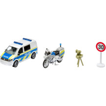 SIKU SUPER VW T6 con moto della polizia BMW, Veicolo modello