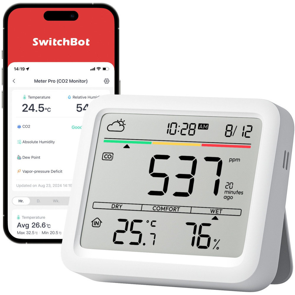 SwitchBot Meter Pro CO2, Misuratore di CO2