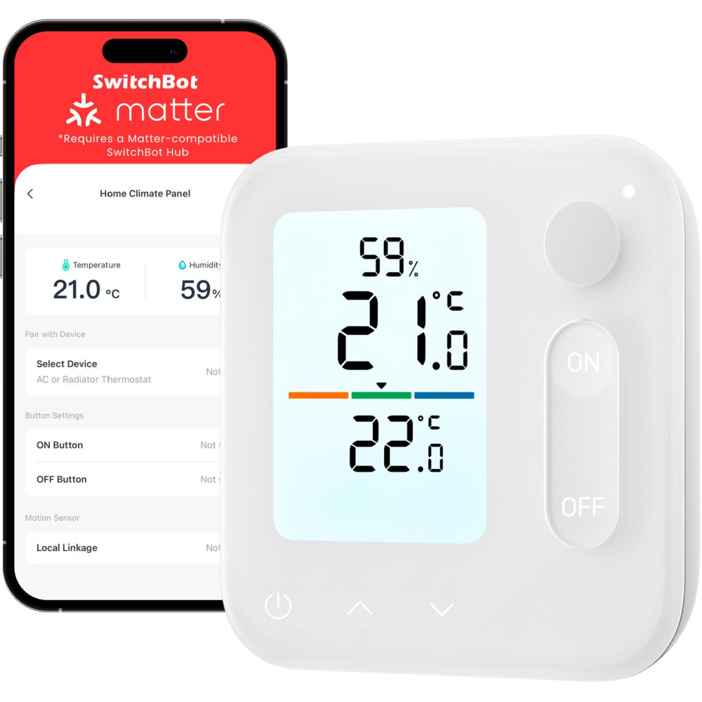 SwitchBot Pannello Clima Casa, Pannello di controllo