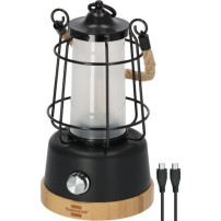 Brennenstuhl 1171800010, Torcia da Camping a Batteria, Nero, Legno, Metallo, Plastica, IP44, 350 lm, 75 h