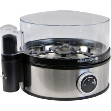 Rommelsbacher ER 400 Pentolino per uova 7 uovo/uova 400 W Nero, Acciaio inossidabile, Trasparente, Cuociuova