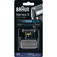 Braun Series 3 Testina di ricambio 31S color argento - Compatibile con i rasoi della Serie 3, Lama