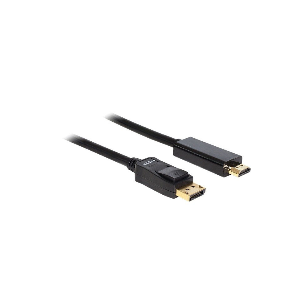 DeLOCK Cable Displayport > HDMI m/m 2m Nero, Adattatore
