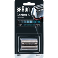 Braun Series 5 Testina di Ricambio per Rasoio Elettrico Uomo 52S Color Argento - Compatibile Con I Rasoi, Testina di rasatura