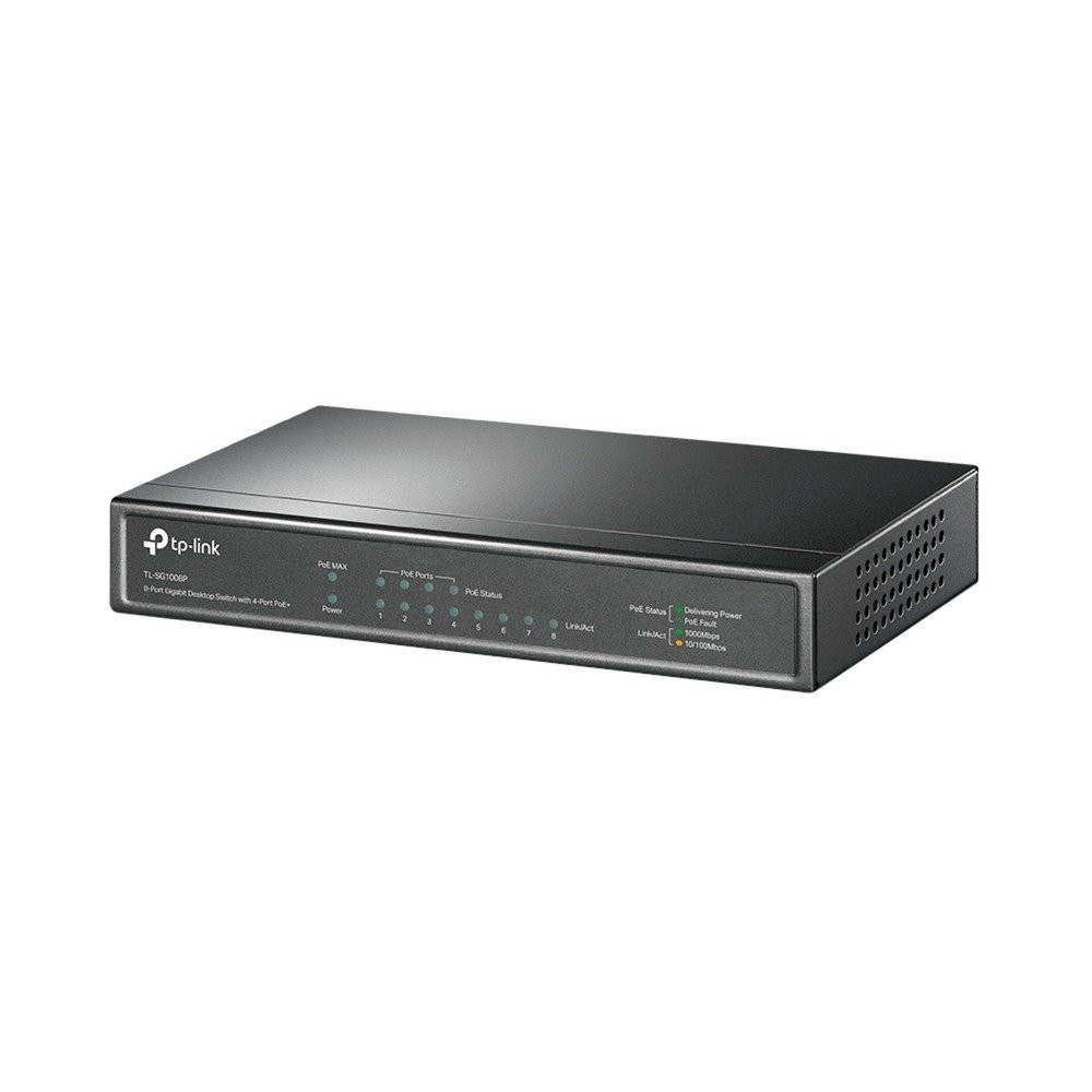 TP-Link TL-SG1008P Gestito Gigabit Ethernet (10/100/1000) Supporto Power over Ethernet (PoE) Grigio, Interruttore