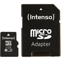 Intenso 3403450 memoria flash 4 GB MicroSDHC Classe 4, Scheda di memoria
