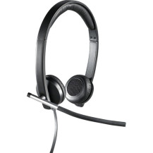 Logitech H650e Auricolare Cablato A Padiglione Ufficio USB tipo A Nero, Argento, Headset
