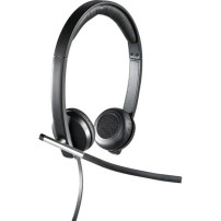 Logitech H650e Auricolare Cablato A Padiglione Ufficio USB tipo A Nero, Argento, Headset