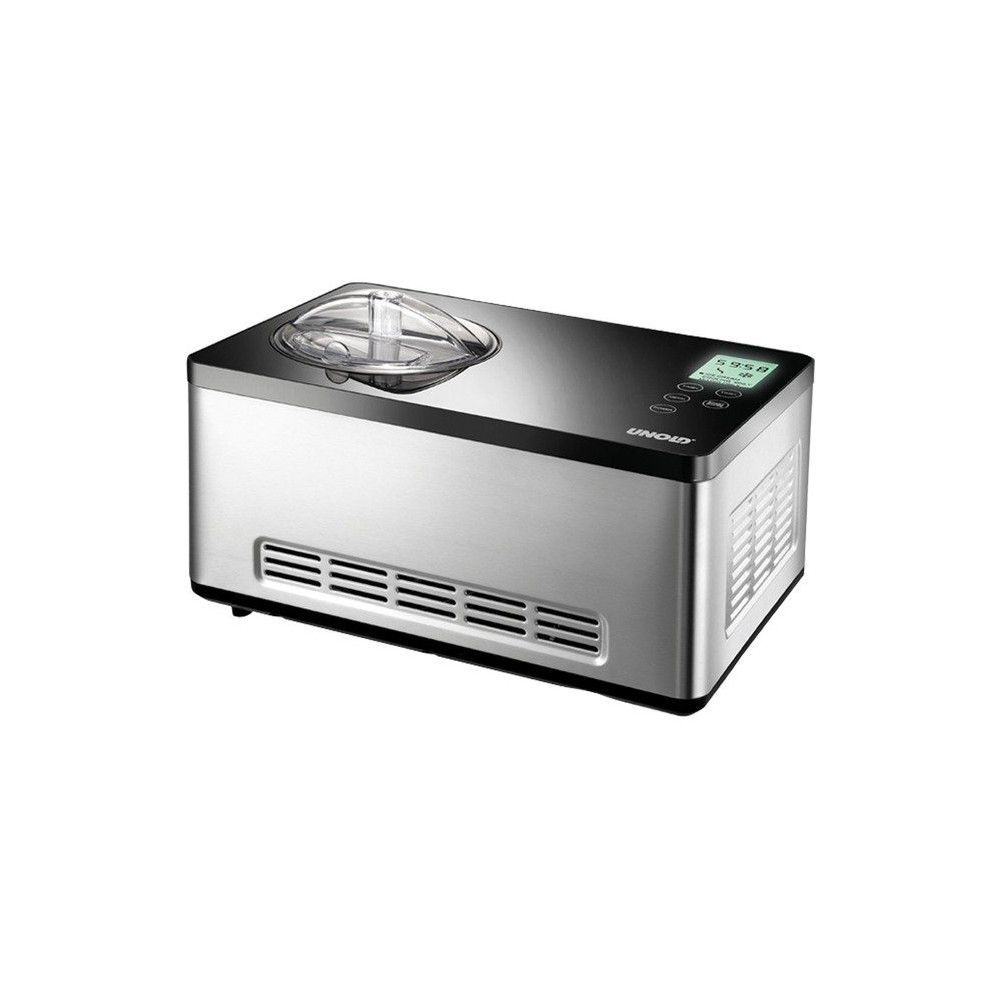 Unold 48845 macchina per gelato Gelatiera compressore 2 L 180 W Nero, Acciaio inox