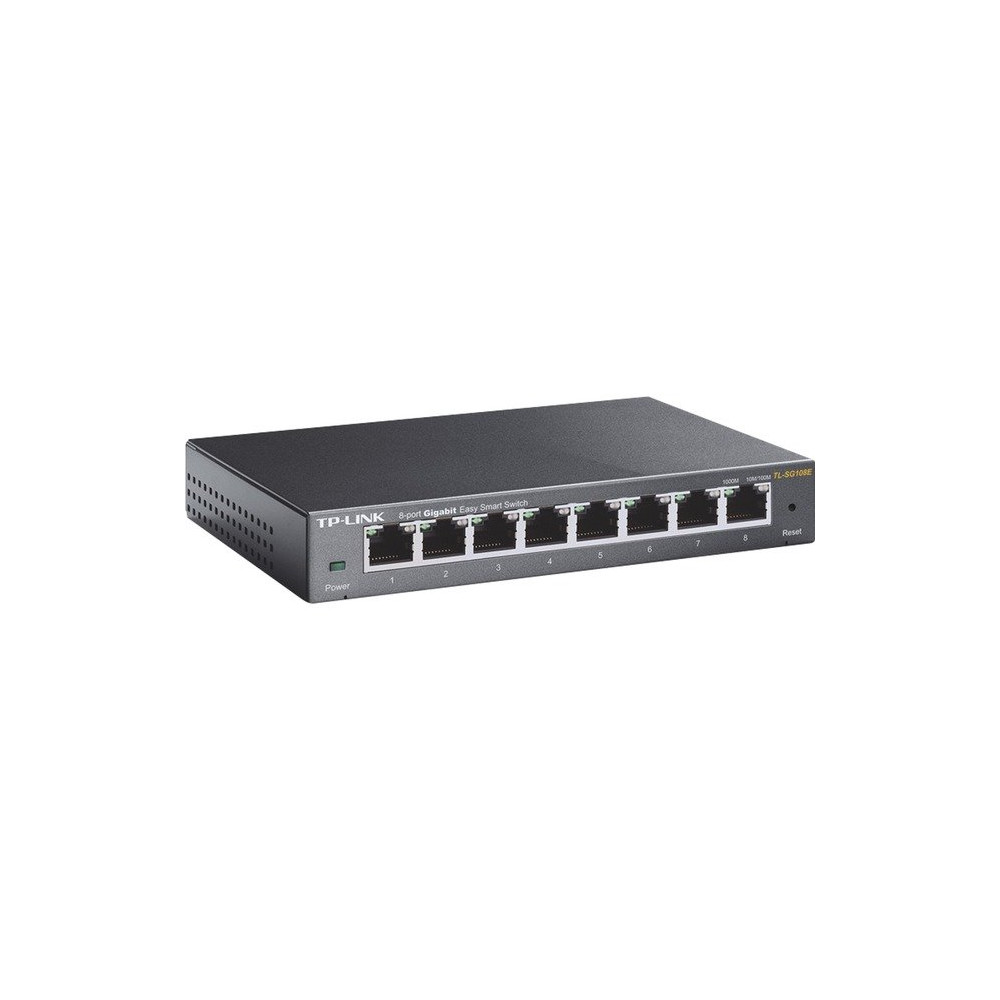TP-Link TL-SG108E Gestito L2 Gigabit Ethernet (10/100/1000) Nero, Interruttore