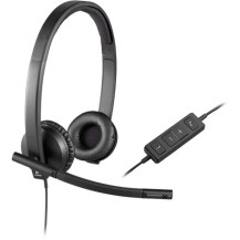 Logitech H570e Auricolare Cablato A Padiglione Ufficio USB tipo A Nero, Headset