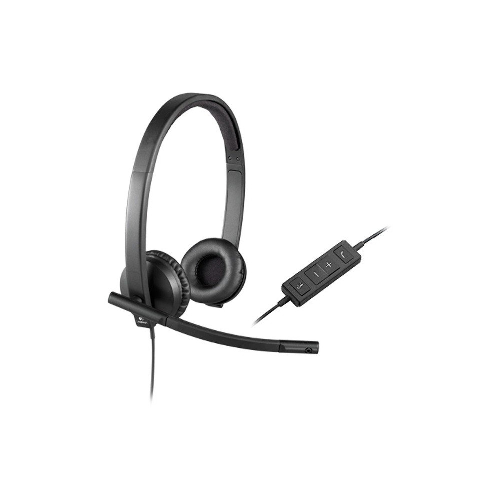 Logitech H570e Auricolare Cablato A Padiglione Ufficio USB tipo A Nero, Headset