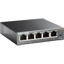 TP-Link TL-SG105E Gestito L2 Gigabit Ethernet (10/100/1000) Nero, Interruttore