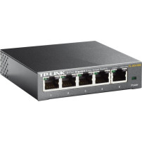 TP-Link TL-SG105E Gestito L2 Gigabit Ethernet (10/100/1000) Nero, Interruttore