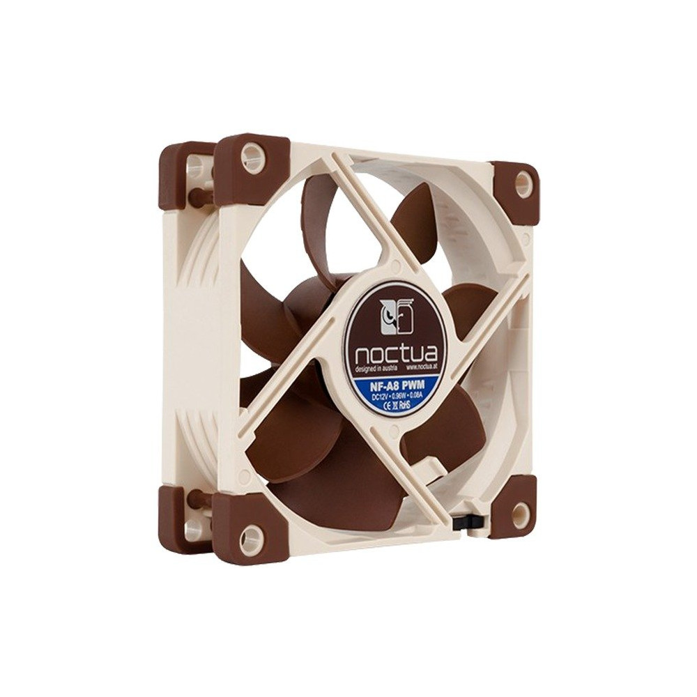 Noctua NF-A8 PWM sistema di raffreddamento per computer Case per computer Ventilatore 8 cm Beige, Marrone, Ventola