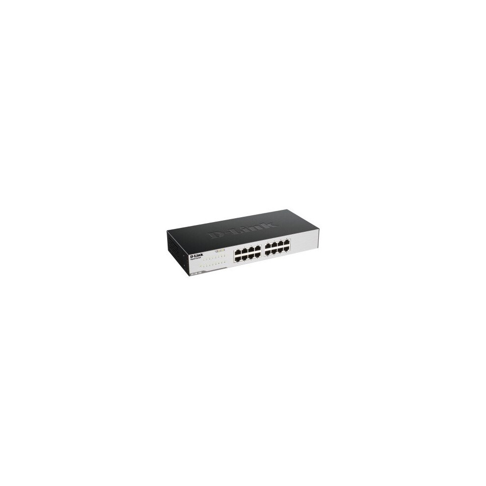 D-Link GO-SW-16G - Non gestito - L2 - Gigabit Ethernet (10/100/1000) - Full duplex - Montaggio rack - 1U