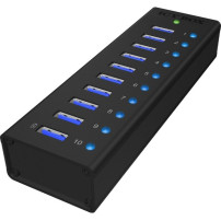 ICY BOX IB-AC6110 USB 3.2 Gen 1 (3.1 Gen 1) Type-B 5000 Mbit/s Nero, Hub USB