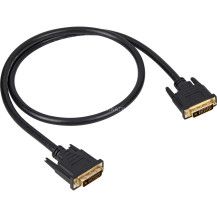 Sharkoon DVI-D/DVI-D (24+1), 1 m cavo DVI Nero