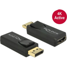 DeLOCK 65573 adattatore per inversione del genere dei cavi Displayport 1.2 HDMI Nero