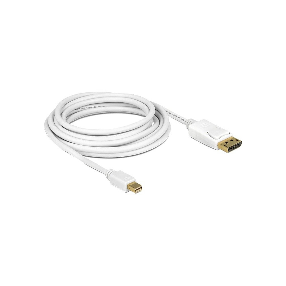 DeLOCK 83483 cavo DisplayPort 3 m Mini DisplayPort Bianco, Adattatore