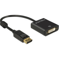 DeLOCK 62599 cavo e adattatore video 0,2 m DisplayPort DVI-I Nero