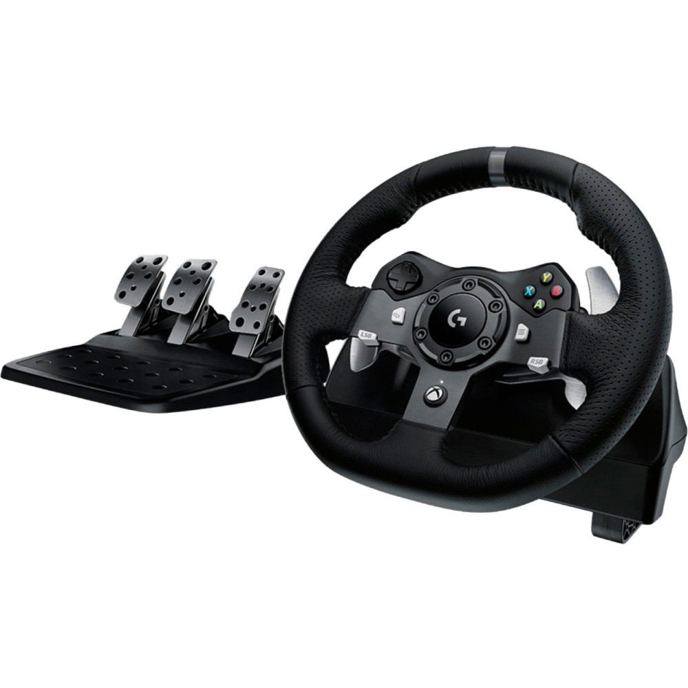 Logitech G920 Driving Force Nero USB 2.0 Sterzo + Pedali Analogico/Digitale PC, Xbox One, Xbox Series S, Xbox Series X, Volante