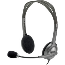 Logitech H111 Auricolare Cablato A Padiglione Ufficio Grigio, Headset